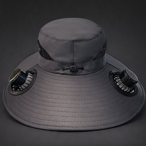 Charcoal fan hat