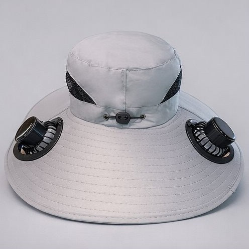 Light grey fan hat